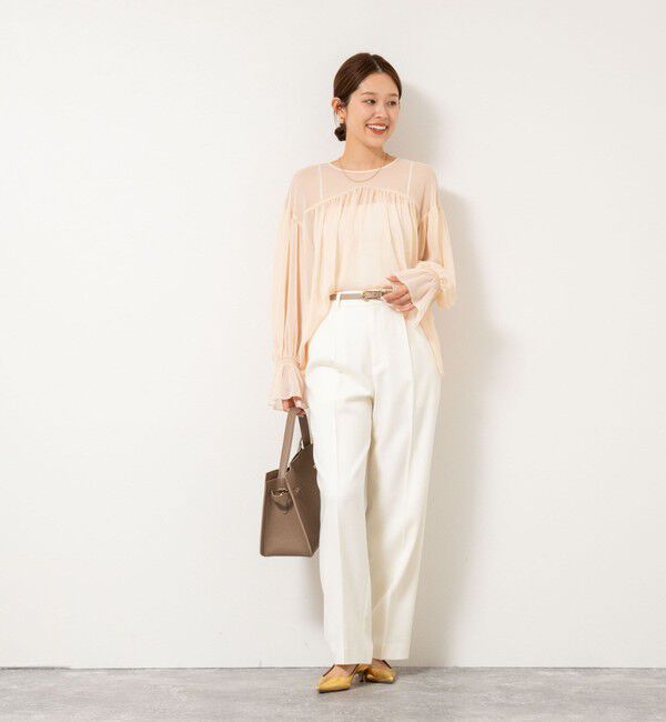 NOLLEY'S「ウォッシャブル楊柳ギャザーブラウス」|シャツ・ブラウス|