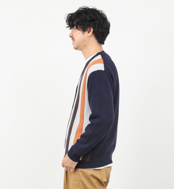 NOLLEY'S goodman「ウォッシャブル 抗菌加工 フロントストライプ 7Gカーディガン 25AW」|ニット・セーター|