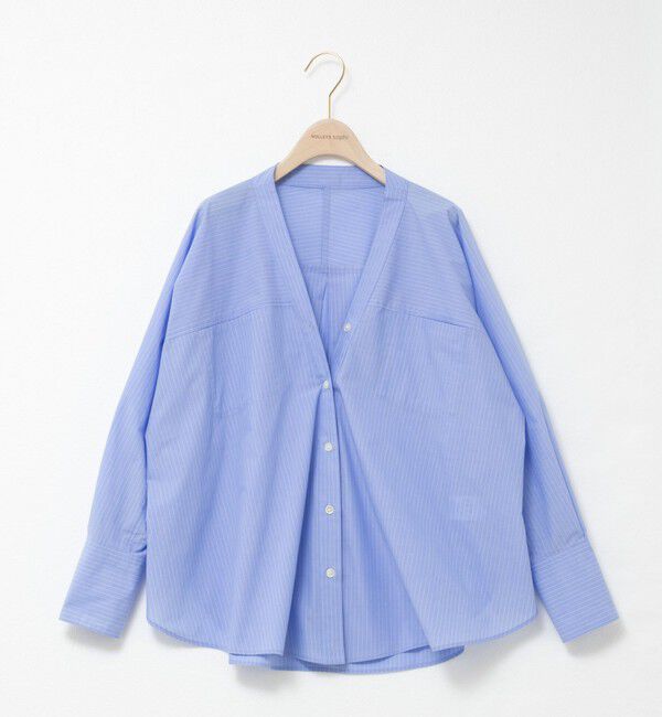 NOLLEY'S sophi「ウォッシャブルタイプライターVネック2WAYシャツ」|シャツ・ブラウス|