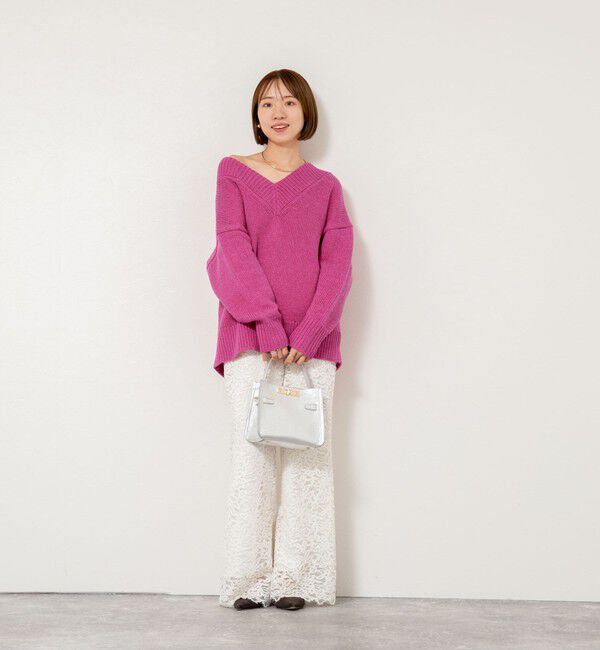 NOLLEY'S sophi「ブライト紡毛Vネックプルオーバー」|ニット・セーター|