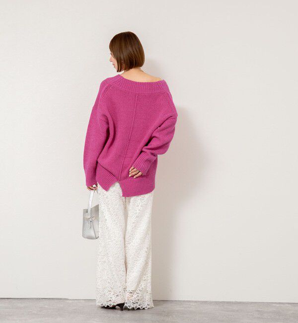 NOLLEY'S sophi「ブライト紡毛Vネックプルオーバー」|ニット・セーター|