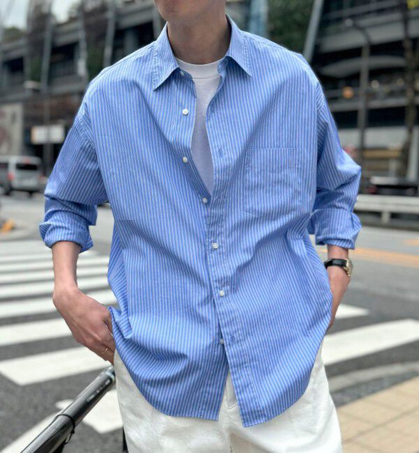 NOLLEY'S goodman「《45th Limited Edition》【THOMAS MASON】レギュラーシャツ 26SS」|シャツ・ブラウス|ブルー系その他