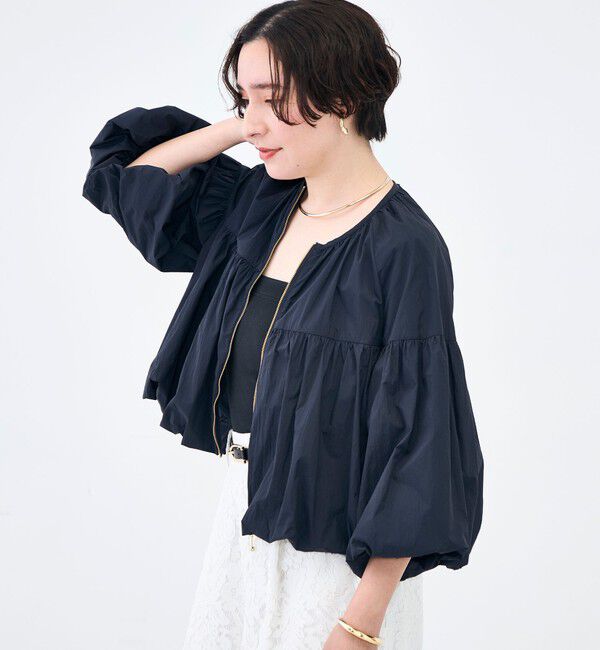 NOLLEY'S「ウォッシャブル撥水ポケッタブルボリュームブルゾン」|ブルゾン・スタジャン|