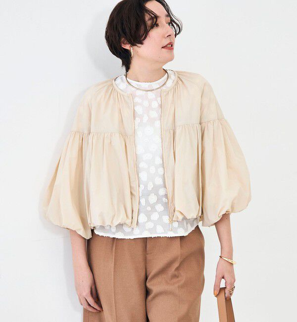 NOLLEY'S「ウォッシャブル撥水ポケッタブルボリュームブルゾン」|ブルゾン・スタジャン|