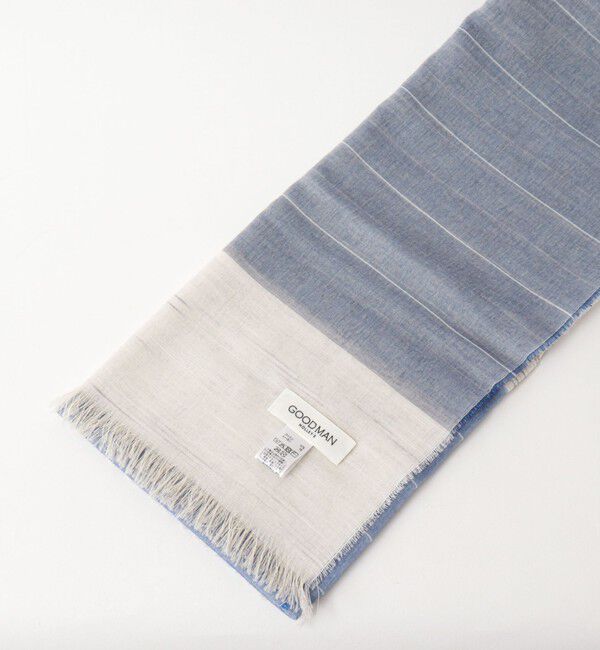 NOLLEY'S goodman「ライトボーダーストール80」|ストール|ブルー系1