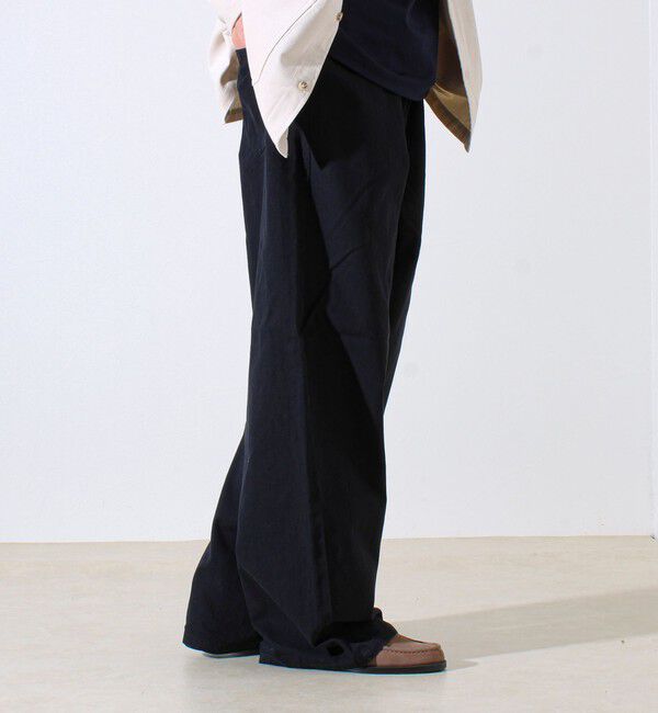 GLOSTER「【ワイド好き必見】ダック地 ワイドシルエットパンツ」|チノ|