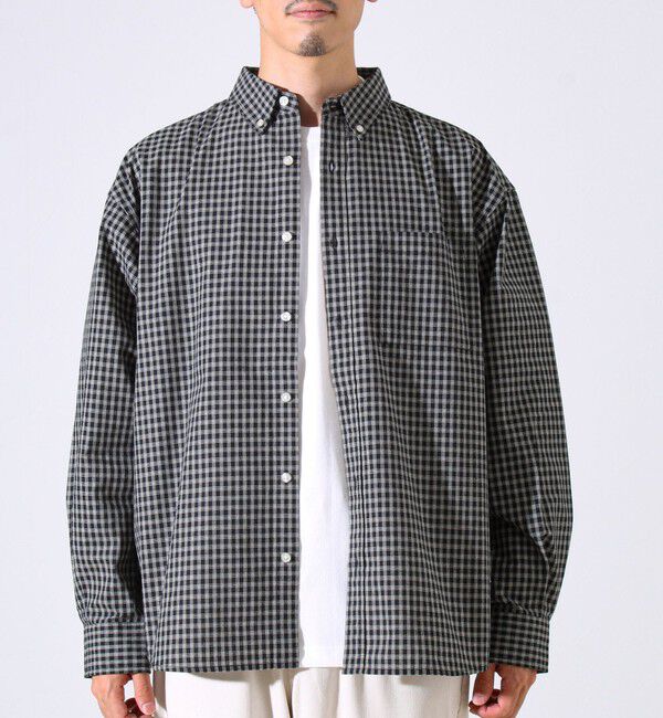 GLOSTER「【シャツ＋Tシャツの2点セット】TC平織 小柄チェックアンサンブル」|シャツ・ブラウス|