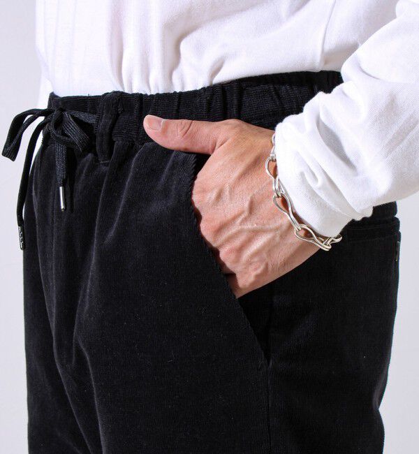 GLOSTER「【あったか快適なのに上品見え】コール裏フリースストレッチイージーパンツ」|チノ|