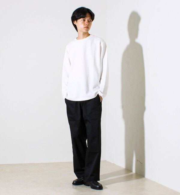 GLOSTER「【人気シリーズ第2弾】【新柄ジャガード登場】フクレクロスジャガードロンT」|Tシャツ・カットソー|