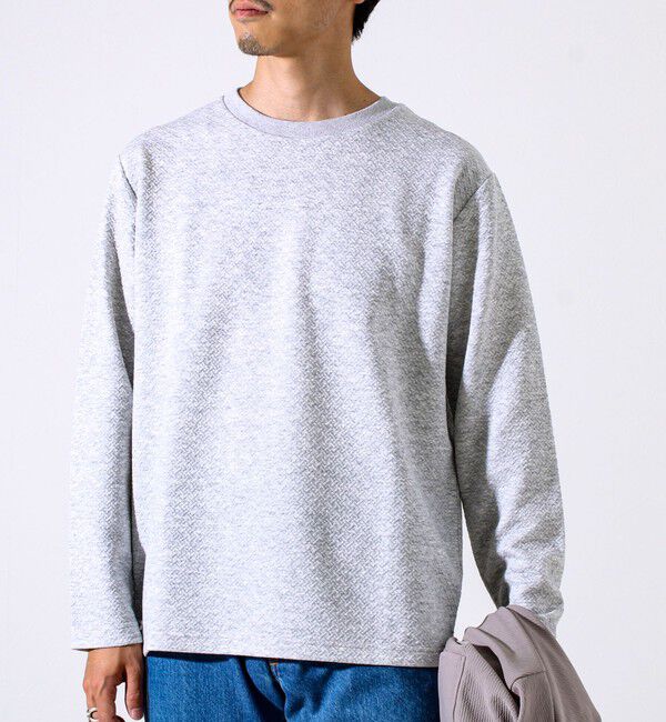 GLOSTER「【人気シリーズ第2弾】【新柄ジャガード登場】フクレクロスジャガードロンT」|Tシャツ・カットソー|