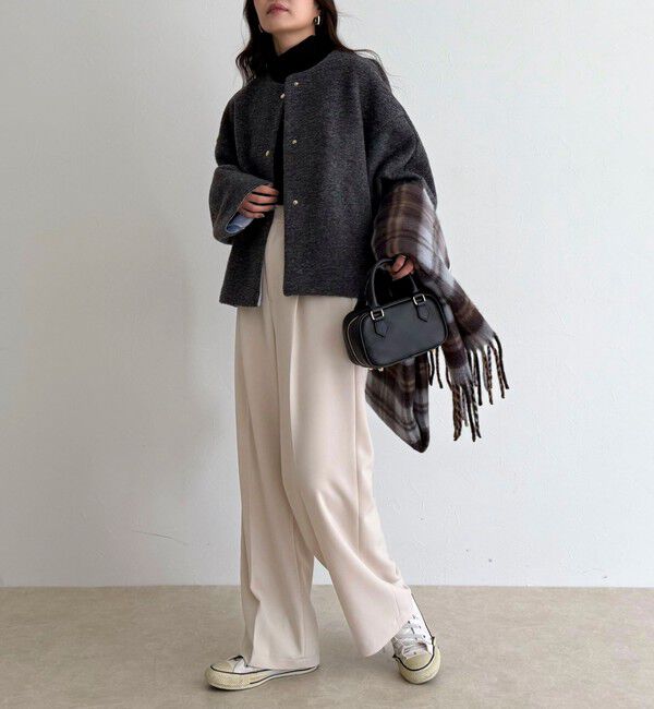 fredy emue「イタリアンエアリーノーカラーブルゾン」|ブルゾン・スタジャン|