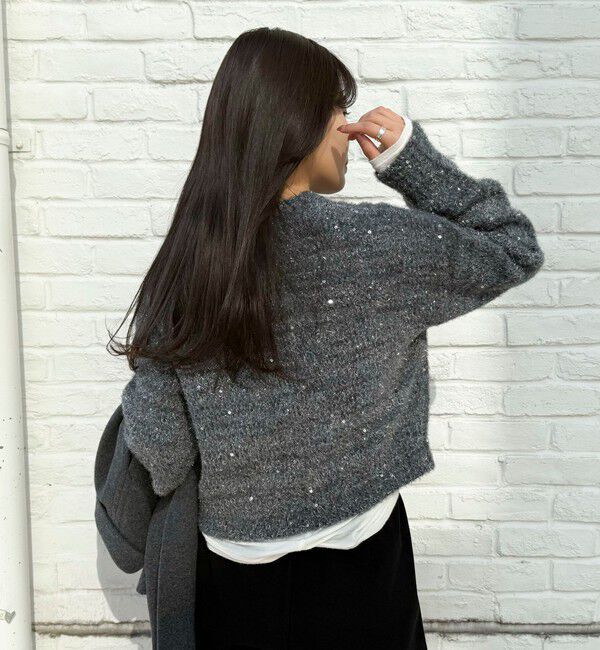 fredy emue「スパンコールニットカーディガン」|カーディガン|