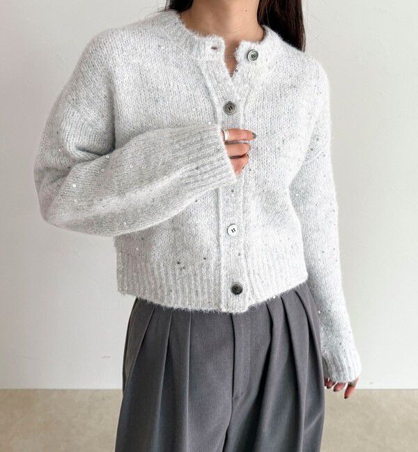 fredy emue「スパンコールニットカーディガン」|カーディガン|