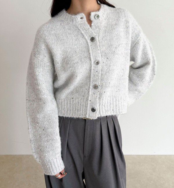 fredy emue「スパンコールニットカーディガン」|カーディガン|
