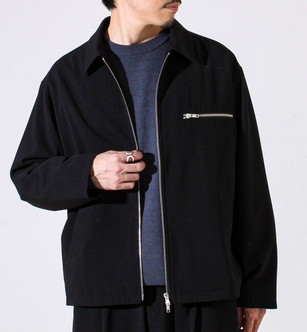 GLOSTER「【セットアップ対応】ウールライクジップジャケット」|ブルゾン・スタジャン|