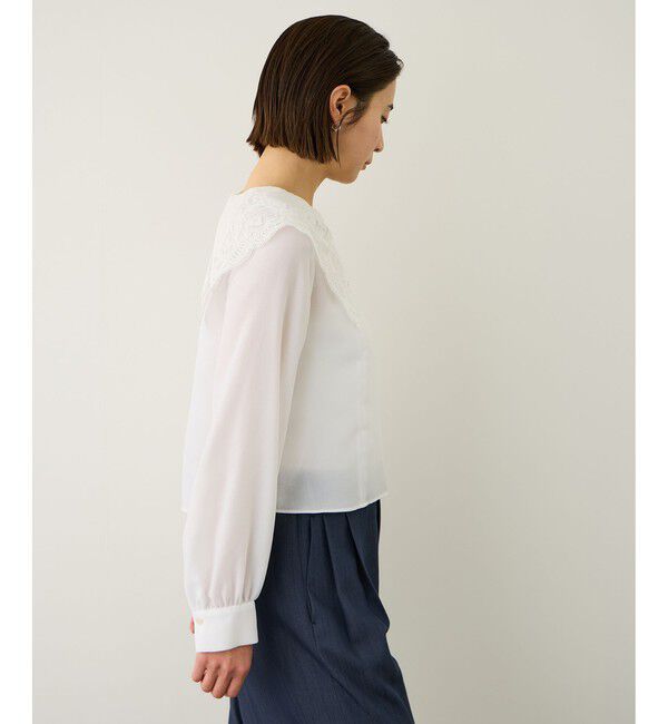 ROPE「レースカラープルオーバーブラウス」|シャツ・ブラウス|