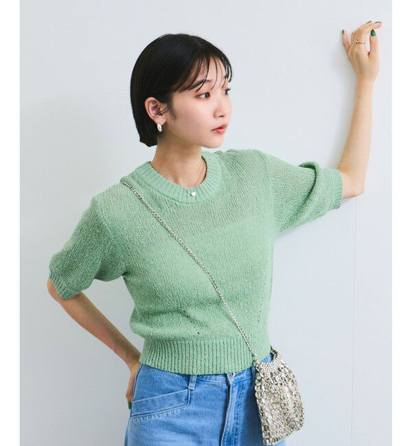 VIS「【洗える】アイレットブークレコンパクトニット」|Tシャツ・カットソー|