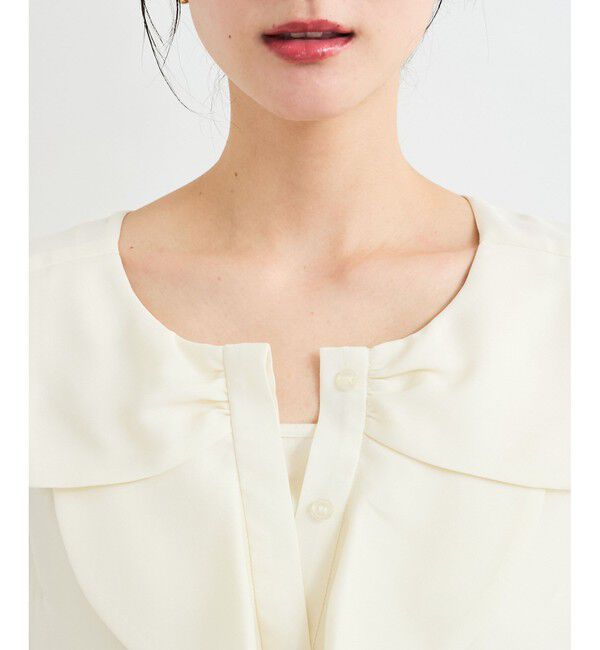 VIS「【WEB限定】【2WAY】リボンモチーフフリルブラウス」|シャツ・ブラウス|