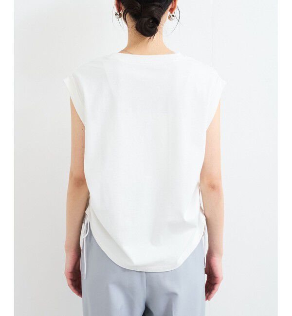 VIS「【WEB限定】サイドドロストシャーリングカットソー」|Tシャツ・カットソー|