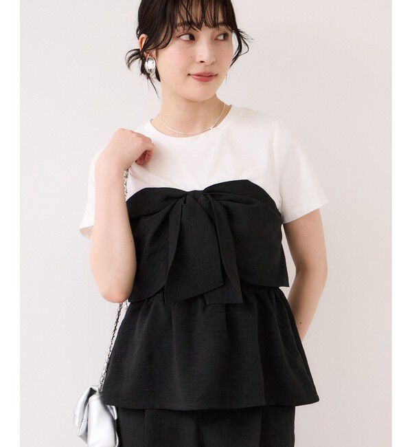 VIS「美easyリネンライクリボンビスチェトップス/イージーケア・接触冷感・セットアップ対応」|Tシャツ・カットソー|