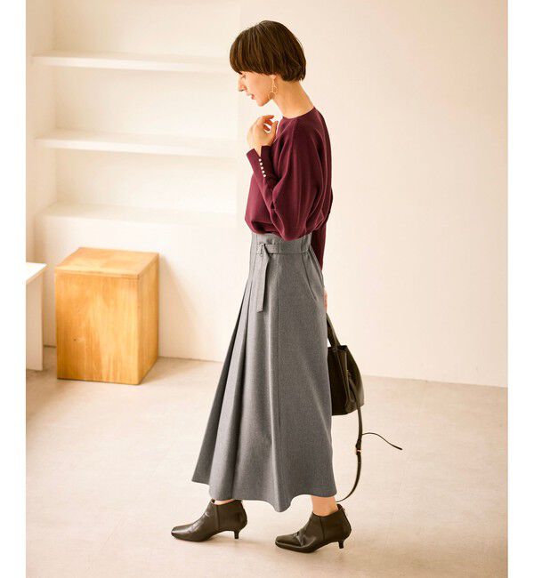 Rope&rsquo;Picnic「マシュマロ袖パールドルマンニット/イージーケア・リンクコーデ」|ニット・セーター|