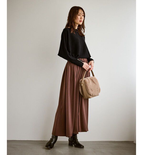 Rope&rsquo;Picnic「マシュマロ袖パールドルマンニット/イージーケア・リンクコーデ」|ニット・セーター|