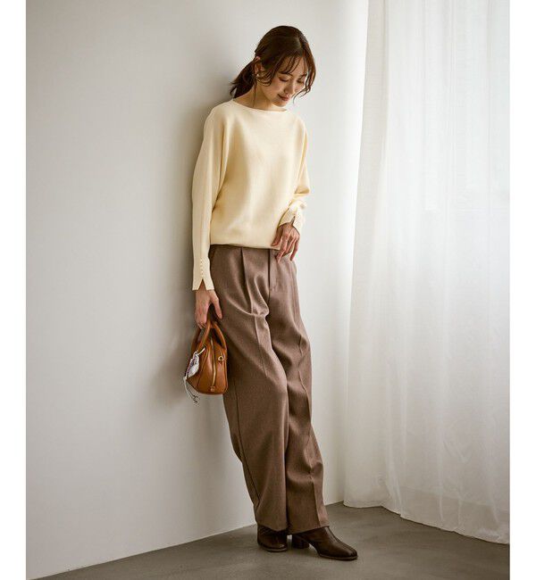 Rope&rsquo;Picnic「マシュマロ袖パールドルマンニット/イージーケア・リンクコーデ」|ニット・セーター|