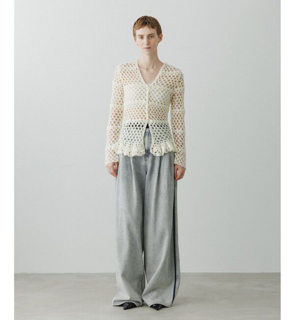 ADAM ET ROPE'「【EMOELLE】ドレスデニムパンツ」|デニム|