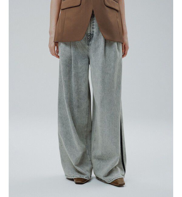 ADAM ET ROPE'「【EMOELLE】ドレスデニムパンツ」|デニム|