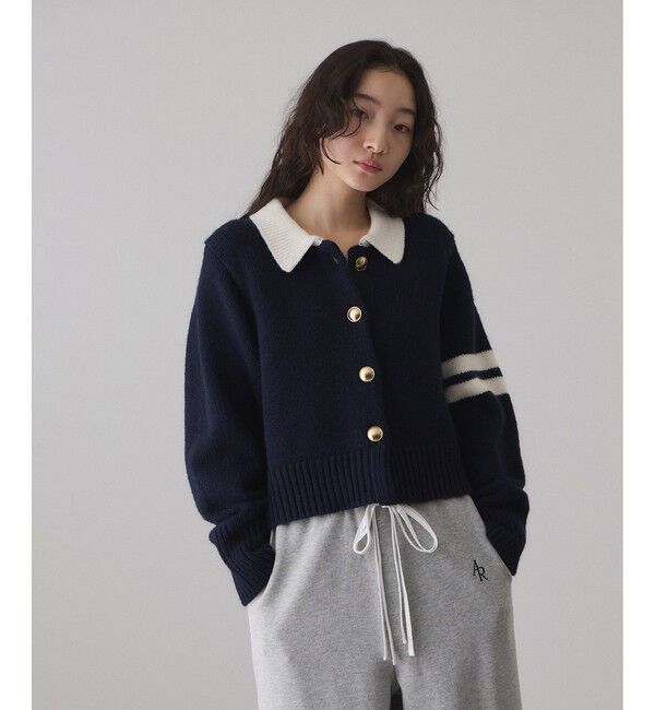 ADAM ET ROPE'「【WEB限定】ポロニットカーディガン」|カーディガン|