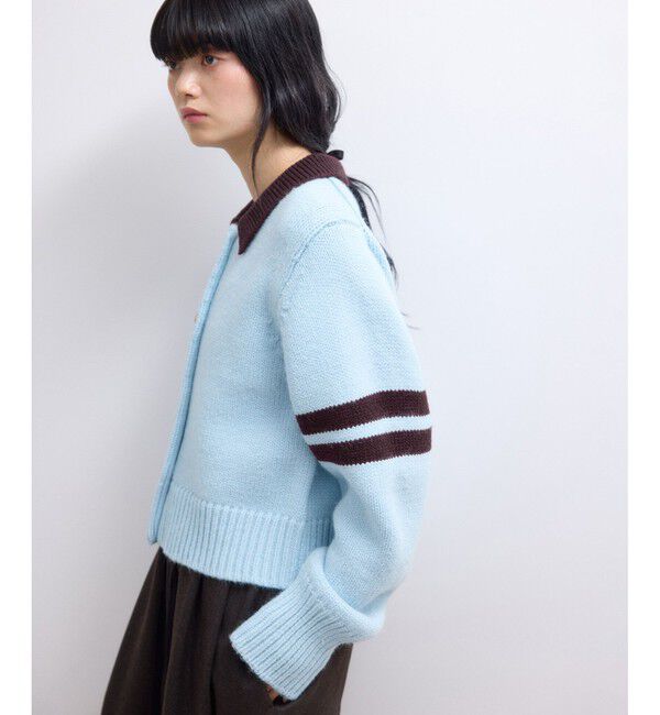 ADAM ET ROPE'「【WEB限定】ポロニットカーディガン」|カーディガン|