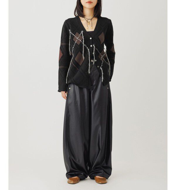 ADAM ET ROPE'「グロスボンディングコクーンパンツ」|チノ|