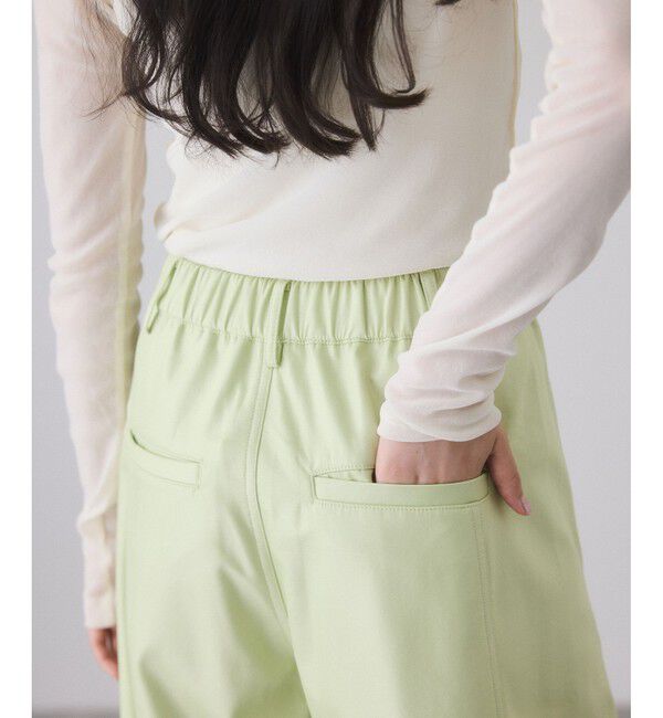 ADAM ET ROPE'「グロスボンディングコクーンパンツ」|チノ|