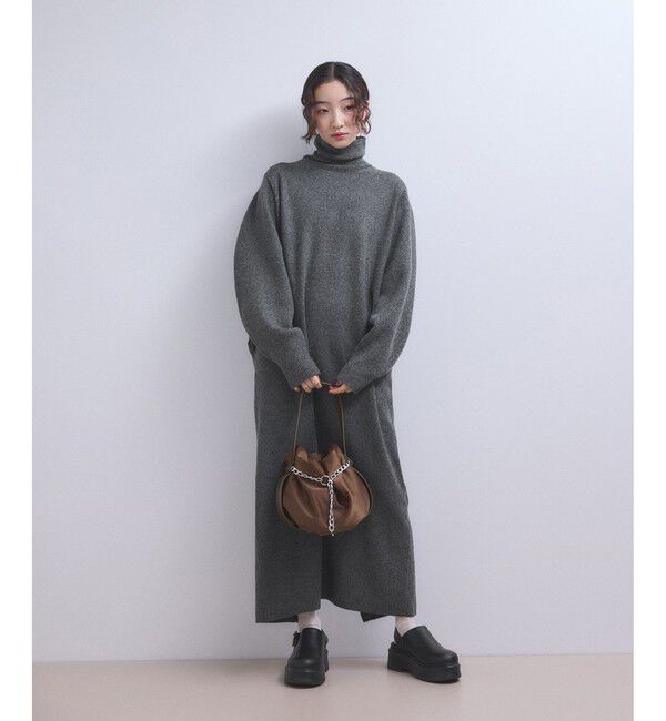 ADAM ET ROPE'「【WEB限定】2WAYニットポロワンピース」|ワンピース|