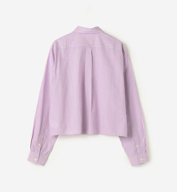 GYMPHLEX「Gymphlex | タイプライター ショートボタンダウンシャツ STRIPE WOMEN」|シャツ・ブラウス|