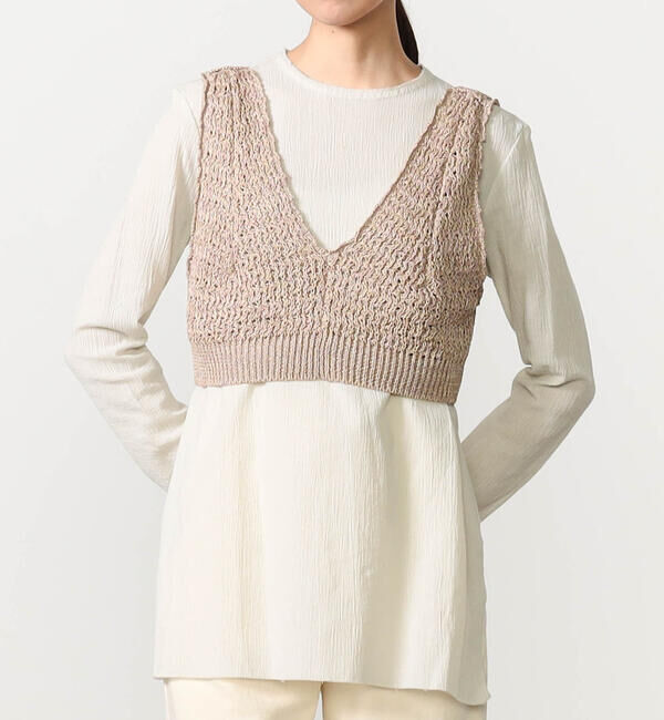 UNFIL「UNFIL | ハニーコンボ メッシュニットベスト WOMEN」|ベスト・ジレ|