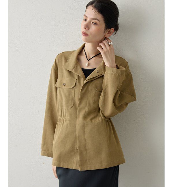 Drawing Numbers「【Drawing Numbers】メッシュミリタリージャケット」|その他|カーキ