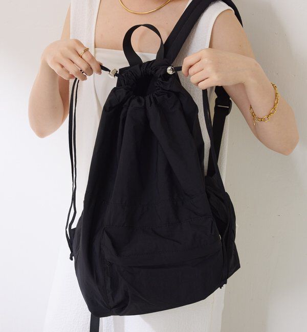  「【巾着型リュック/軽量】ドロストナイロンリュック」|トートバッグ|