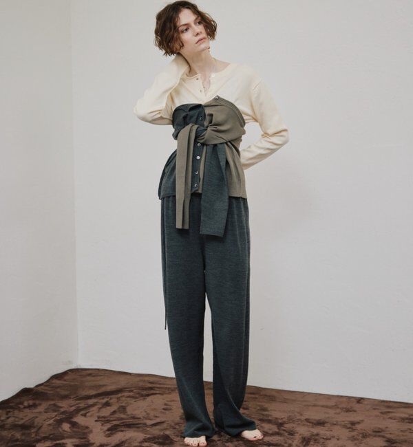  「【CEPIE./セピエ】ニットストレートパンツ」|チノ|