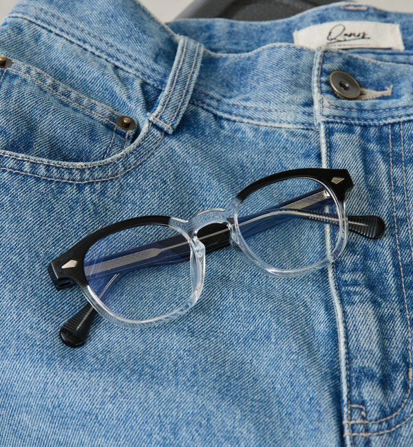  「【PAPILLONNER/パピヨネ】クリアコンビメガネ」|その他|ブラック