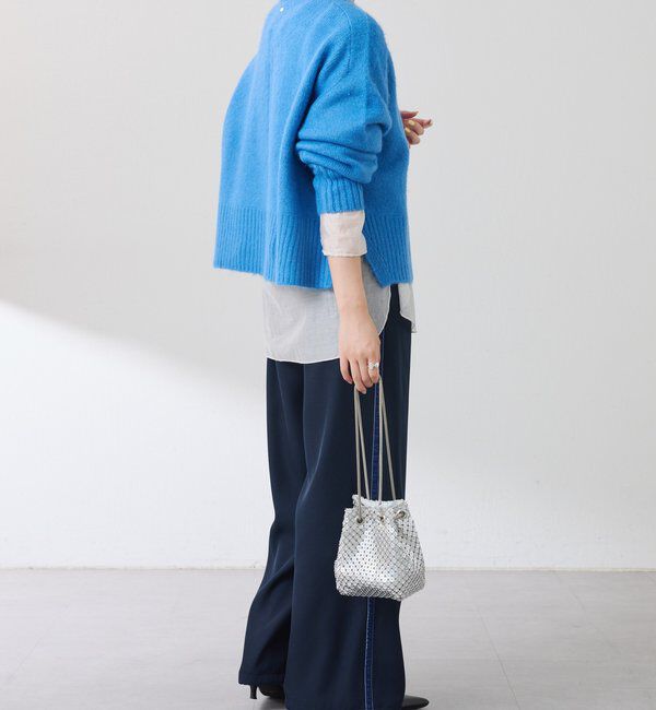  「サイドベロア裾ドロストパンツ」|チノ|