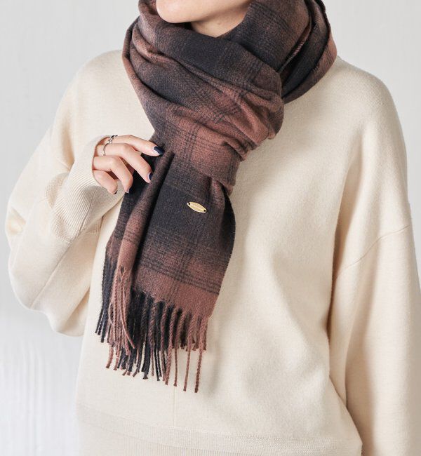  「【PAPILLONNER/パピヨネ】チェックストール」|マフラー|