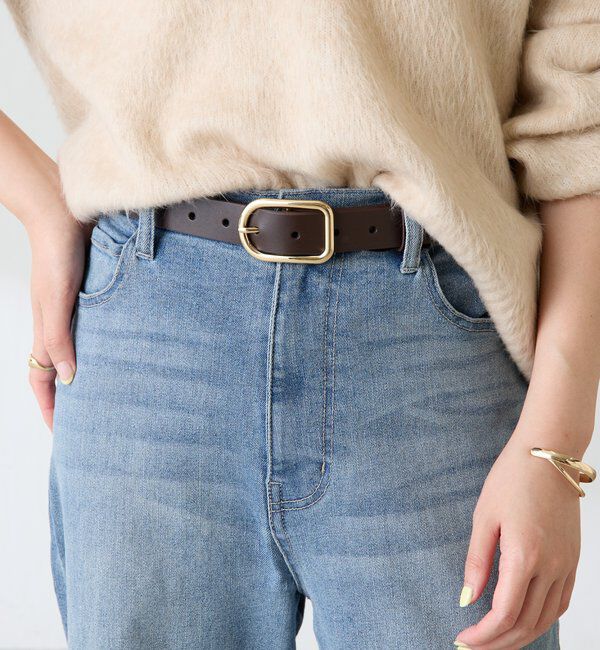  「【PAPILLONNER/パピヨネ】ゴールドバックルベルト」|ベルト|