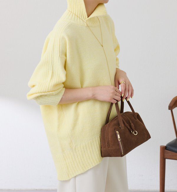  「ウール混スリットタートルニット」|ニット・セーター|