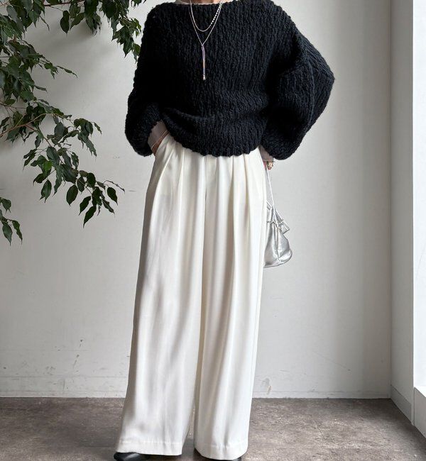  「【累計販売数3万枚突破/23色4サイズ展開！】タックワイドパンツ」|チノ|