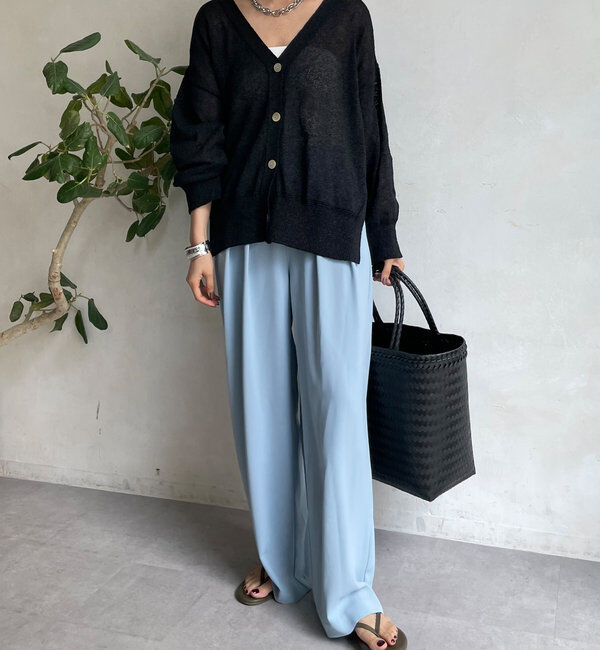  「【累計販売数3万枚突破/23色4サイズ展開！】タックワイドパンツ」|チノ|