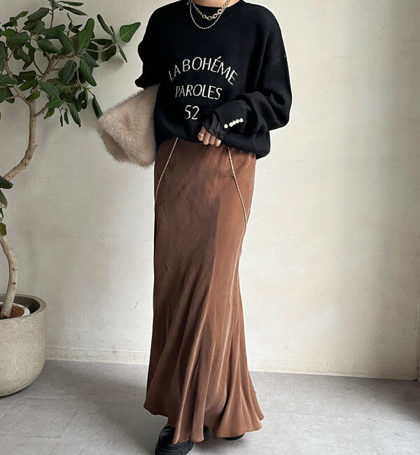  「キュプラ混フレアスカート」|スカート|