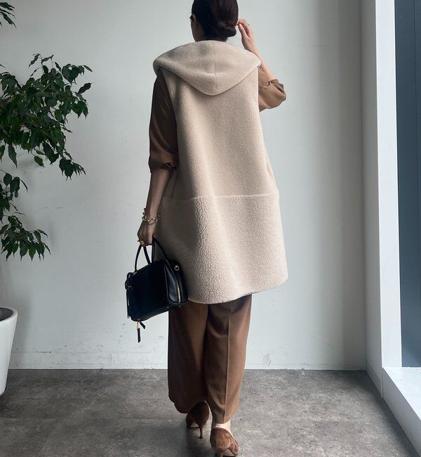  「ボア切替フーディージレ」|ベスト・ジレ|