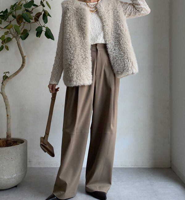  「フェイクカシミヤファーベスト」|ベスト・ジレ|