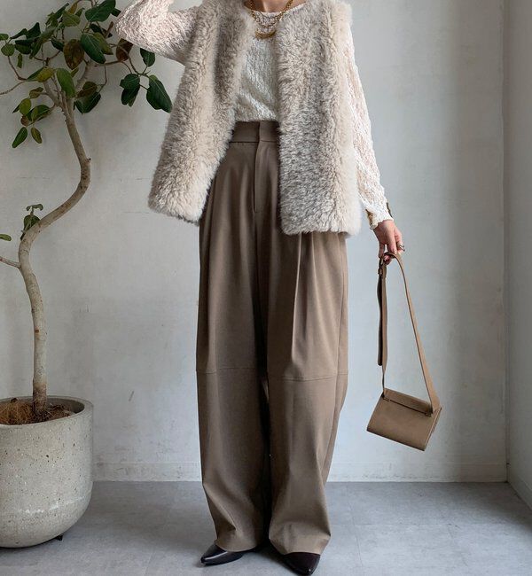  「フェイクカシミヤファーベスト」|ベスト・ジレ|